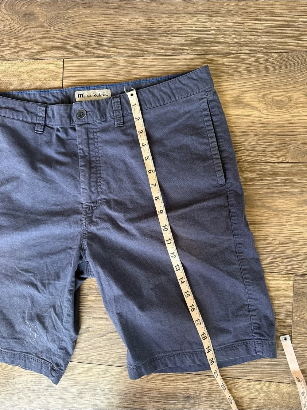 Travis Mathew Men's Navy Flat-Front Chino Shorts